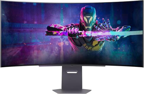 LG 45 Ultragear OLED Curved Gaming Monitor - 45" WQHD (3440x1440) OLED - 240Hz - 0.03ms GTG - 21:9-800R - AMD FreeSync Premium Pro - G-SYNC Compatible- DisplayHDR True Black 400 Wi-Fi w/ICP Hub in Saudi Arabia