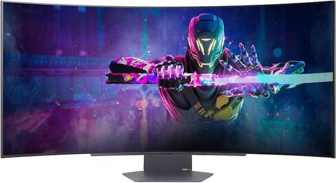 LG 45 Ultragear OLED Curved Gaming Monitor - 45" WQHD (3440x1440) OLED - 240Hz - 0.03ms GTG - 21:9-800R - AMD FreeSync Premium Pro - G-SYNC Compatible- DisplayHDR True Black 400 Wi-Fi w/ICP Hub in Saudi Arabia