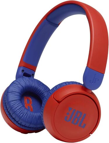 سماعات رأس لاسلكية للأطفال JBL Jr310BT - سماعات بلوتوث مع ميكروفون، صوت آمن أقل من 85 ديسيبل، بطارية 30 ساعة، قابلة للطي، مريحة، سهلة، ناعمة، ألوان رائعة (أحمر)، صغيرة (متجددة) in Kuwait