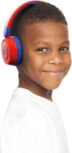 سماعات رأس لاسلكية للأطفال JBL Jr310BT - سماعات بلوتوث مع ميكروفون، صوت آمن أقل من 85 ديسيبل، بطارية 30 ساعة، قابلة للطي، مريحة، سهلة، ناعمة، ألوان رائعة (أحمر)، صغيرة (متجددة) in Kuwait