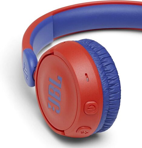 سماعات رأس لاسلكية للأطفال JBL Jr310BT - سماعات بلوتوث مع ميكروفون، صوت آمن أقل من 85 ديسيبل، بطارية 30 ساعة، قابلة للطي، مريحة، سهلة، ناعمة، ألوان رائعة (أحمر)، صغيرة (متجددة) in Kuwait