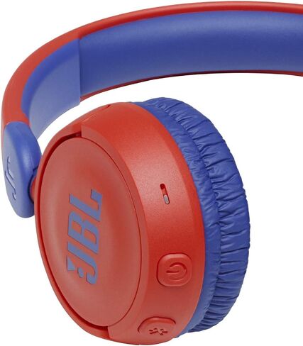 سماعات رأس لاسلكية للأطفال JBL Jr310BT - سماعات بلوتوث مع ميكروفون، صوت آمن أقل من 85 ديسيبل، بطارية 30 ساعة، قابلة للطي، مريحة، سهلة، ناعمة، ألوان رائعة (أحمر)، صغيرة (متجددة) in Kuwait