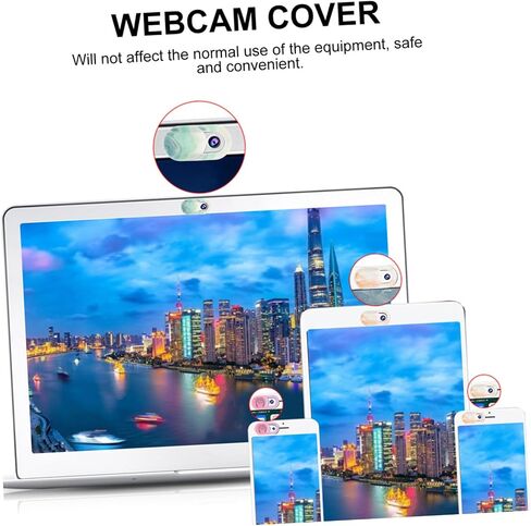 6Pcs Webcam Camera Cover Slide Self Adhesive Privacy Protector for Laptop Phone Easy Open Compatible with Surface Pro Tablets Adhesion for Secure in Saudi Arabia