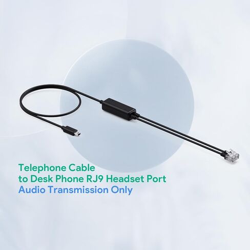 كابل هاتف وسماعة رأس لاسلكية WH64 DECT وBluetooth Mono UC، وكابل USB إلى RJ9 in Saudi Arabia