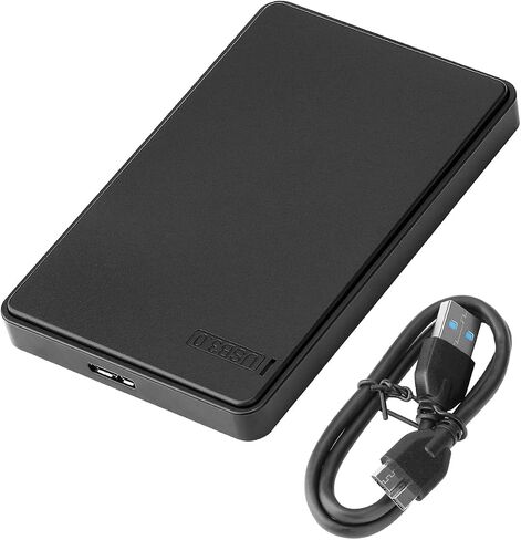 2.5" External Hard Drive Enclosure,5Gbps SATA to USB 3.0 Adapter Tool-Free External Hard Disk Case for 2.5 inch SATA HDD SSD 9.5mm 7mm，4TB Capacity in Saudi Arabia