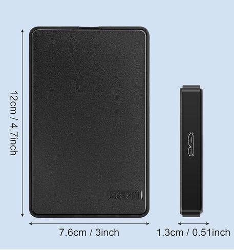 2.5" External Hard Drive Enclosure,5Gbps SATA to USB 3.0 Adapter Tool-Free External Hard Disk Case for 2.5 inch SATA HDD SSD 9.5mm 7mm，4TB Capacity in Saudi Arabia
