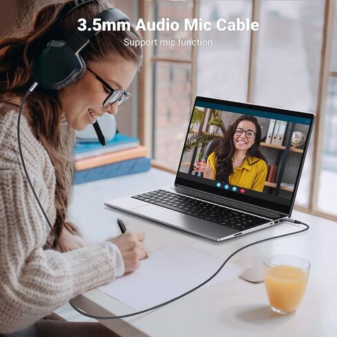 UGREEN USB Type C to Headphone Adapter Right Angle USB C to 3.5mm Audio Adapter Bundle with 3.5mm Audio Cable Braided 4-Pole in Saudi Arabia
