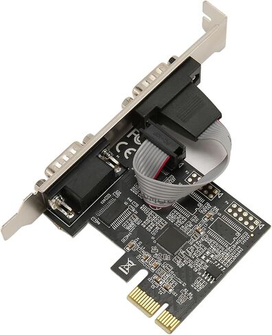 Keenso RS232 DB9 Serial Port Card for for, PCIE X1 Interface, Easy Installation and Application for Security Systems, Suitable for Standard Size PCs in Saudi Arabia
