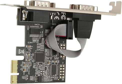 Keenso RS232 DB9 Serial Port Card for for, PCIE X1 Interface, Easy Installation and Application for Security Systems, Suitable for Standard Size PCs in Saudi Arabia