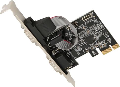 Keenso RS232 DB9 Serial Port Card for for, PCIE X1 Interface, Easy Installation and Application for Security Systems, Suitable for Standard Size PCs in Saudi Arabia