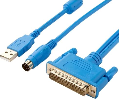 USB-SC09 لـ FX0 FX0S FX1S FX0N FX1N FX2N A FX/A سلسلة كابل برمجة خط تنزيل منفذ RS232 (مطلي بالذهب) in Kuwait
