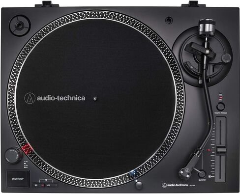 Audio-Technica AT-LP120XUSB-BK القرص الدوار ذو المحرك المباشر التناظري وUSB، حزمة سوداء مع Deco Gear Universal 12 بوصة من مطاط السيليكون القرص الدوار in Kuwait