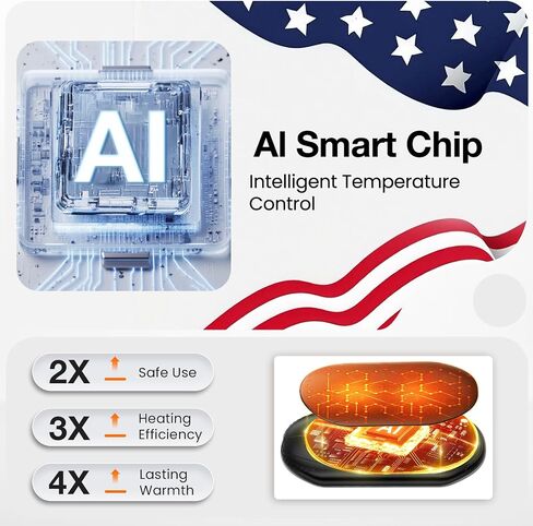 AI Hand Warmers Rechargeable 2 Pack, AI Smart Chips Electric Hand Warmers, 20Hrs Long Safe Heat, Portable Pocket Heater, Gifts for Christmas, Outdoor, Golf, Hunting, Camping Accessories - Pink in Saudi Arabia