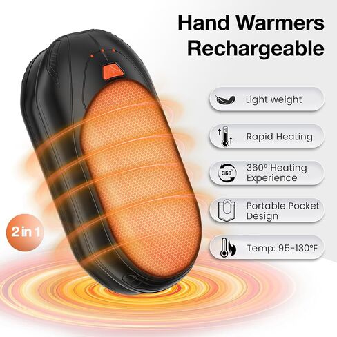 AI Hand Warmers Rechargeable 2 Pack, AI Smart Chips Electric Hand Warmers, 20Hrs Long Safe Heat, Portable Pocket Heater, Gifts for Christmas, Outdoor, Golf, Hunting, Camping Accessories - Pink in Saudi Arabia