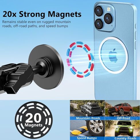 Metal Ultra Magnetic Phone Mount for Toyota 4Runner 2024 2023 2022 2021 2020-2010 5th Gen 4Runner Accessories حامل الهاتف الخليوي. in Kuwait