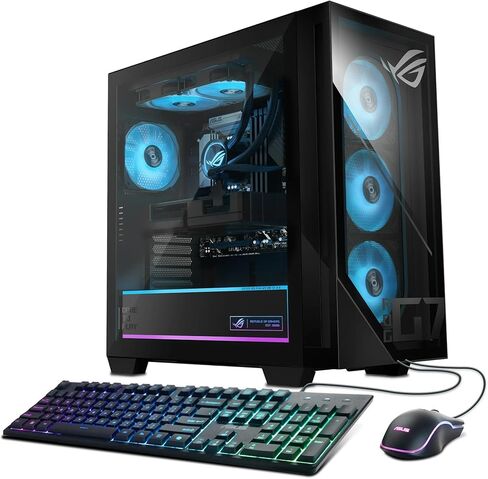 كمبيوتر مكتبي ASUS ROG Strix G700 سعة تخزين 24 تيرابايت + SSD 192 جيجابايت DDR5 RAM Win 11 Pro (معالج Intel الجيل الخامس عشر Core Ultra 9 Turbo Boost إلى 6.00 جيجاهرتز، NVIDIA GeForce 4060Ti RTX 8GB GDDR6) كمبيوتر ألعاب شخصي in Kuwait