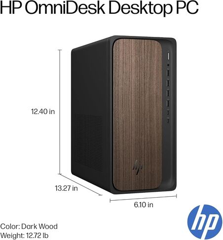 HP OmniDesk M03 Business Next Gen AI PC Desktop, Intel Core Ultra 5-225 Processor (10 Cores, Up to 4.9GHz), 32GB DDR5 RAM, 1TB SSD, USB-C, Wi-Fi 6, HDMI+DP Dual Monitor Support, Windows 11 Pro in Saudi Arabia