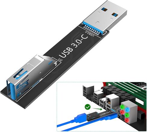 لوحة موسع USB3.0 C سريعة السرعة محول ذكر إلى أنثى 90 درجة لتوصيل الكمبيوتر وتطبيقات الاستخدام العام التوصيل والتشغيل محول USB in Kuwait