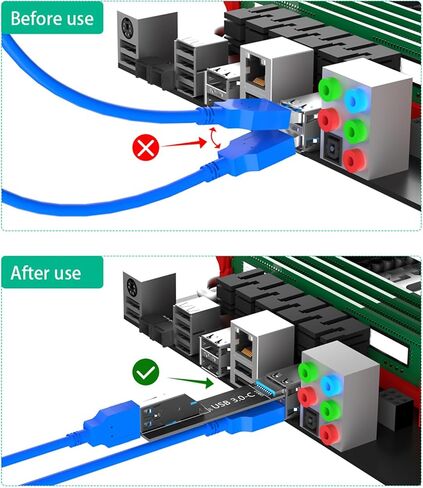 لوحة موسع USB3.0 C سريعة السرعة محول ذكر إلى أنثى 90 درجة لتوصيل الكمبيوتر وتطبيقات الاستخدام العام التوصيل والتشغيل محول USB in Kuwait