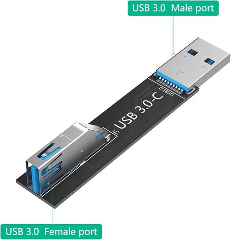 لوحة موسع USB3.0 C سريعة السرعة محول ذكر إلى أنثى 90 درجة لتوصيل الكمبيوتر وتطبيقات الاستخدام العام التوصيل والتشغيل محول USB in Kuwait