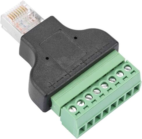 plplaaoo 8P8C إيثرنت RJ45 ذكر إلى محول طرفي موصل رأس تحويل بلاستيكي متين لاتصال واجهة الشبكة خفيف الوزن in Saudi Arabia