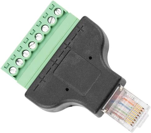 plplaaoo 8P8C إيثرنت RJ45 ذكر إلى محول طرفي موصل رأس تحويل بلاستيكي متين لاتصال واجهة الشبكة خفيف الوزن in Saudi Arabia