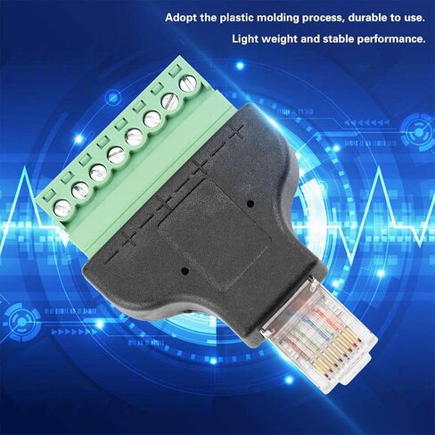 plplaaoo 8P8C إيثرنت RJ45 ذكر إلى محول طرفي موصل رأس تحويل بلاستيكي متين لاتصال واجهة الشبكة خفيف الوزن in Saudi Arabia