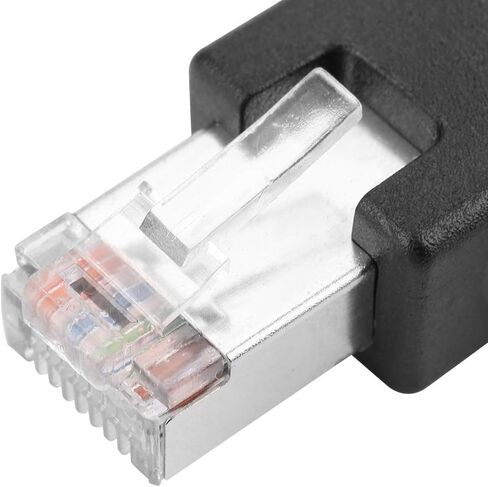 plplaaoo 8P8C إيثرنت RJ45 ذكر إلى محول طرفي موصل رأس تحويل بلاستيكي متين لاتصال واجهة الشبكة خفيف الوزن in Saudi Arabia