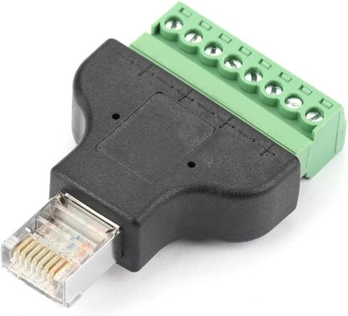 plplaaoo 8P8C إيثرنت RJ45 ذكر إلى محول طرفي موصل رأس تحويل بلاستيكي متين لاتصال واجهة الشبكة خفيف الوزن in Saudi Arabia
