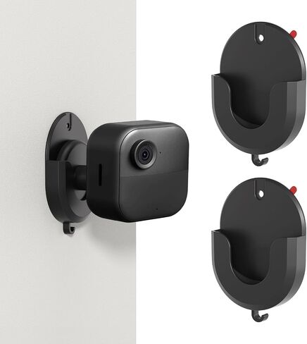2 Pack Blink Outdoor Camera Mount – No Drill, No Screws, Strong Adhesive Wall Bracket for Blink Outdoor 4, Blink Indoor, Blink Mini, Blink Mini 2 Cameras, Easy to Install – Black in Saudi Arabia