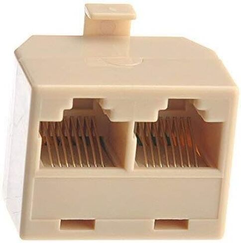 محول، مقسم RJ-11 6P4C ثلاثي الخط 1 / الخط 2 / الخط 3، عاجي - 2 (اثنين) حزمة in Saudi Arabia