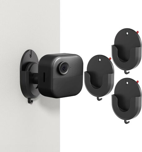 2 Pack Blink Outdoor Camera Mount – No Drill, No Screws, Strong Adhesive Wall Bracket for Blink Outdoor 4, Blink Indoor, Blink Mini, Blink Mini 2 Cameras, Easy to Install – Black in Saudi Arabia