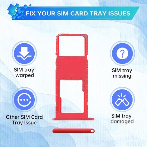 لاستبدال علبة شريحة الاتصال Samsung Galaxy A03 (إصدار SIM واحد) محول حامل فتحة صينية البطاقة الحمراء مع قاذف إبرة لـ A03 SM-A035F in Saudi Arabia