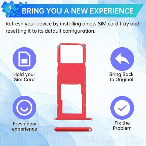 لاستبدال علبة شريحة الاتصال Samsung Galaxy A03 (إصدار SIM واحد) محول حامل فتحة صينية البطاقة الحمراء مع قاذف إبرة لـ A03 SM-A035F in Saudi Arabia