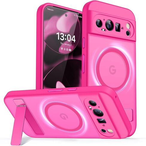 CANSHN Magnetic for Google Pixel 10 Pro XL Case(6.8 Inch), Upgraded [Full Camera Protection] [Compatible with Magsafe] [Translucent Matte] Shockproof Protective Phone Cover, Black in Kuwait