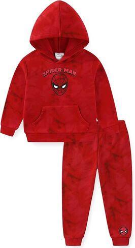 طقم هودي وبنطال رياضي للأولاد من Marvel Spiderman للأطفال الصغار والصغار - أحمر in Kuwait