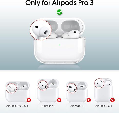 حافظة AirPods Pro 3، غطاء حماية جلدي لطيف لكامل الجسم مقاوم للصدمات لحافظة AirPods Pro الجيل الثالث للنساء والرجال، حماية من السقوط (أ) in Saudi Arabia