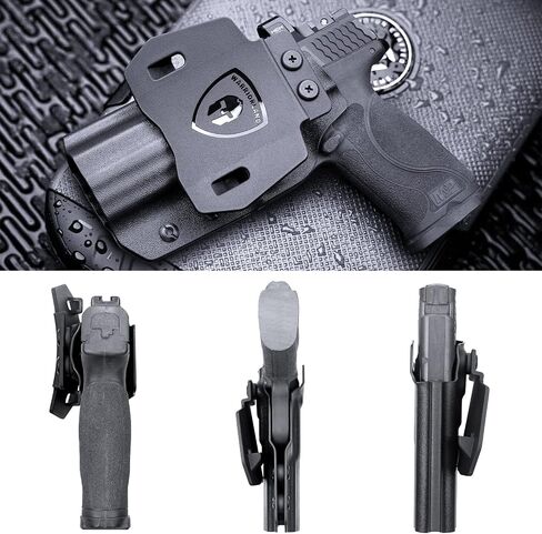 WARRIORLAND M&P M2.0 Holster OWB Kydex Made Fit: S&W M&P M2.0 9mm / .40 3.6" / 4" / 4.25" Pistol, Outside Waistband 1.75 Inch Paddle Holster, 'Posi-Click' Audible Retention Lock, Optic Ready, Right in Saudi Arabia