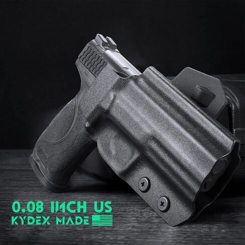 WARRIORLAND M&P M2.0 Holster OWB Kydex Made Fit: S&W M&P M2.0 9mm / .40 3.6" / 4" / 4.25" Pistol, Outside Waistband 1.75 Inch Paddle Holster, 'Posi-Click' Audible Retention Lock, Optic Ready, Right in Saudi Arabia