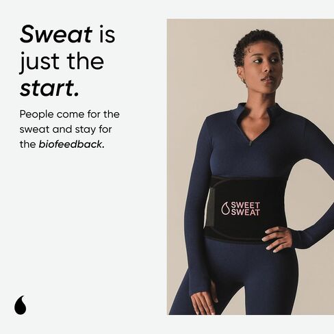 Sports Research Sweet Sweat Waist Trimmer Extra-Coverage (XC) - Premium Fitness Belt w/More Waist Coverage for a Better Sweat - Pink (Large) in Saudi Arabia