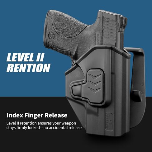 Level II OWB Holster for S&W M&P Shield 9mm/.40 3.1", Secure Locking System in Saudi Arabia