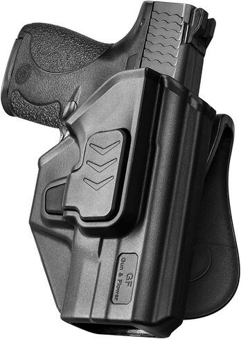 حافظة M&P Shield مقاس 9 ملم، حافظة OWB لـ Smith & Wesson M&P 9mm/.40 Shield (M2.0)/9mm Shield Plus، M&P 40 Shield 3.1" حافظة مجداف برميلية، 360 درجة قابلة للتعديل، إصدار إصبع السبابة، اليد اليمنى in Kuwait