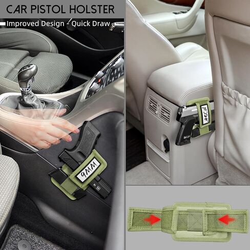 Universal Concealed Carry Pistol Holster with Mag Holder, Hook & Loop CCW Handgun Storage Carrier with Adhesive Backed for Bag, Vehcle, Backpacks in Saudi Arabia