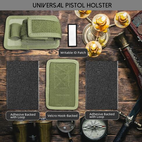 Universal Concealed Carry Pistol Holster with Mag Holder, Hook & Loop CCW Handgun Storage Carrier with Adhesive Backed for Bag, Vehcle, Backpacks in Saudi Arabia
