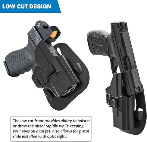 حافظة S&W M&P Shield/Shield Plus OWB، إصدار السبابة، اليد اليمنى، 9 مم/.40، برميل 3.1 بوصة in Kuwait