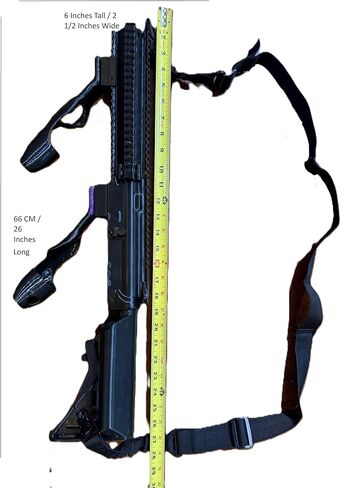 ShadowCore VR Gun Stock لـ Meta Quest 3، ملحق ألعاب مقاس 26 بوصة، هيكل ABS وTPU أسود، تصميم يمكن استخدامه بكلتا اليدين، نظام تركيب ألعاب VR تنافسي in Kuwait