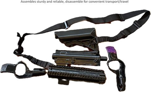 ShadowCore VR Gun Stock لـ Meta Quest 3، ملحق ألعاب مقاس 26 بوصة، هيكل ABS وTPU أسود، تصميم يمكن استخدامه بكلتا اليدين، نظام تركيب ألعاب VR تنافسي in Kuwait