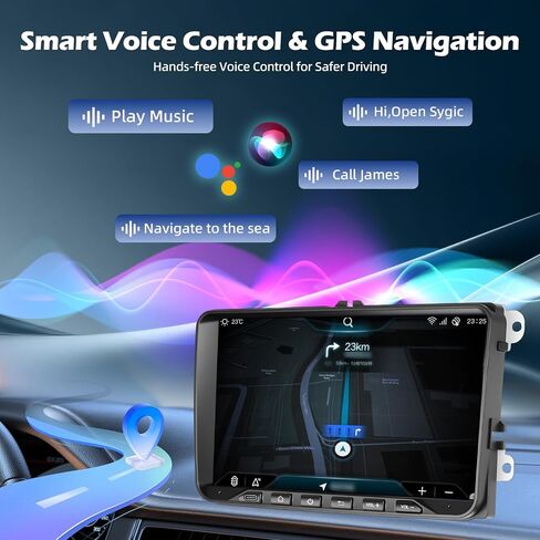 4G+64G Android Car Stereo for VW Volkswagen Golf MK5 MK6 T5 Passat Jetta Tiguan EOS Polo, 9 inch Touch Screen Radio with CarPlay/Android Auto, GPS Navigation, Bluetooth, FM/RDS, SWC in Saudi Arabia