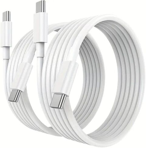 USB C to USB C Cable (2 Pack 6FT) 60W Fast Charging Type-C Cable Phone Charger Cord for iPhone 17 16 15 Series, for Samsung S25/S24/23, for iPad Pro Air, for MacBook Pro and Other USB C Charger in Saudi Arabia