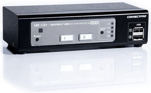 محول UD USB DVI KVM مع DDM ومفتاح التشغيل السريع المتعدد (8 منافذ، 6 أقدام) in Kuwait